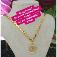 yarım altınlı kolye