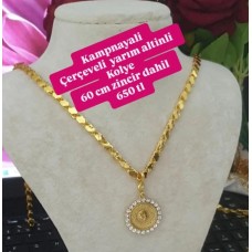 yarım altınlı kolye